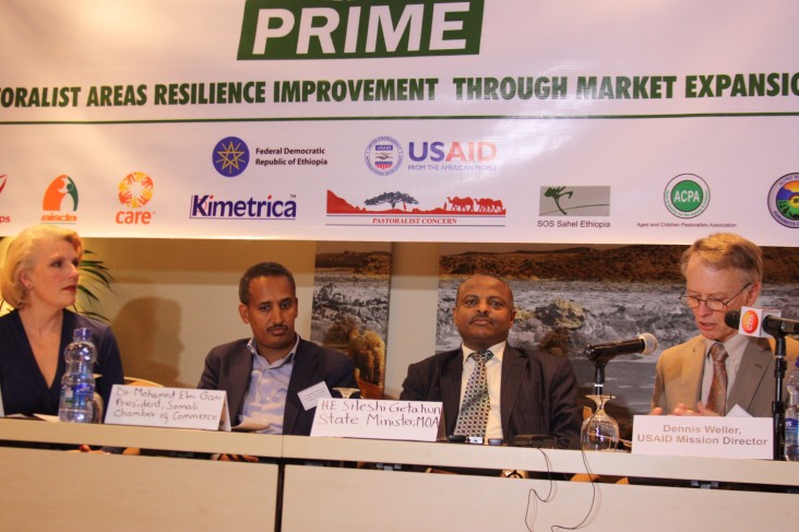 Implementing partner, Government of Ethiopia, and USAID representatives.
