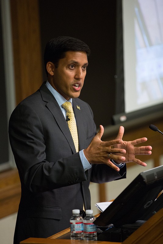 Rajiv Shah, Administrator for USAID, visits the Ford School of Public Policy. September 28, 2012  
