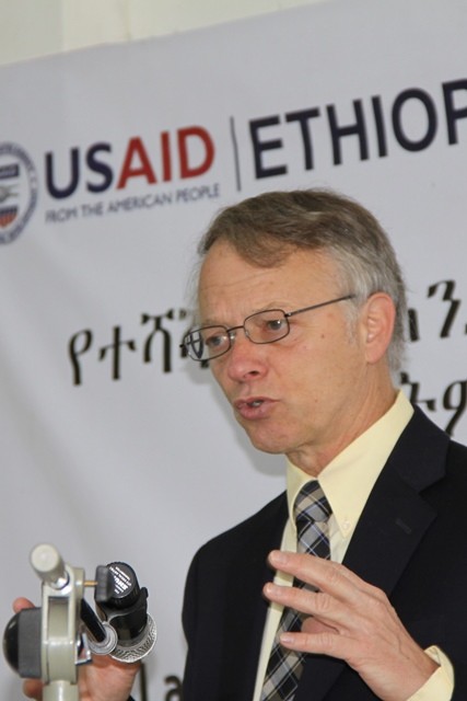 USAID Ethiopia Mission Director Dennis Weller describes the target of improving the reading and writing skills of 15 million.