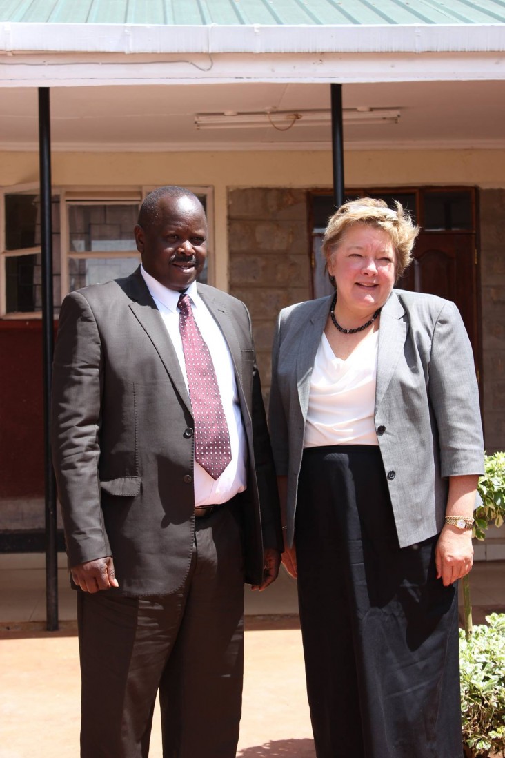 Bomet County Governor, Isaac Ruto and USAID Mission Director in Kenya, Karen Freeman stand next to eachother