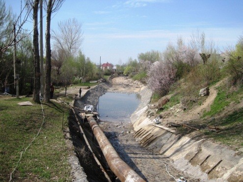 Irrigation canal in Kara-Suu