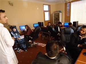 Nine judges and 11 staff members of the Anti-Corruption Tribunal attend a USAIDprovided computer training program and learn how 