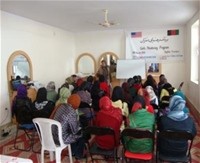 Attendees at the Women's Mentoring Program in Baghlan-e-Jadid, Baghlan Province.