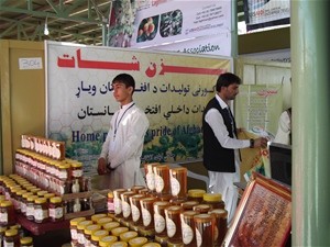 Season Honey Company displays its wares in a local trade fair.