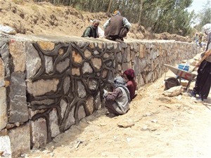 Improved flood protection wall, intakes, and check dams will serve as a first line of defense, followed by retaining walls place