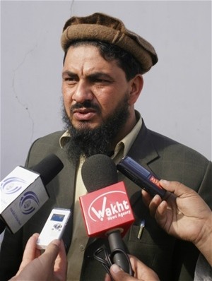 Muhammad Rahim Karimzai holds a press conference after being elected as the first Talc Association Director.