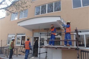 The new dining facility for men at Kabul University.