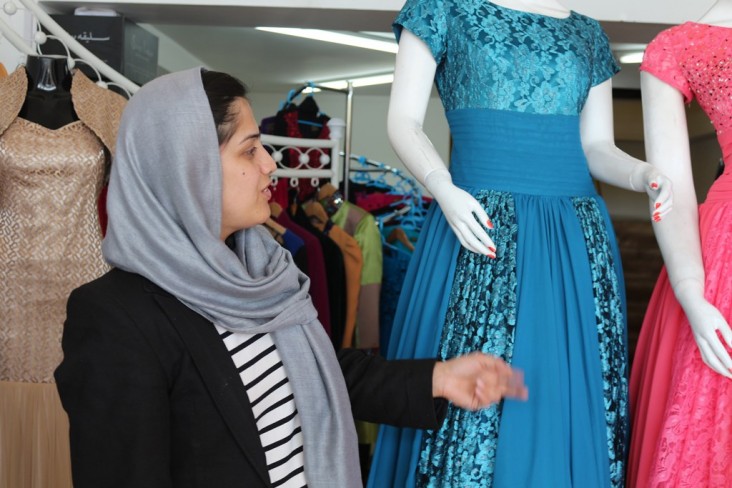 Manizha Wafeq at her store in downtown Kabul.