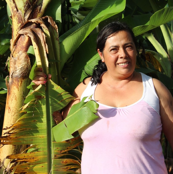 Claudelina Portillo on her banana farm