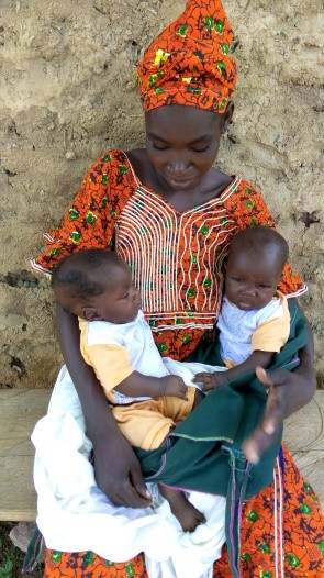Kadia Coulibaly with her twins