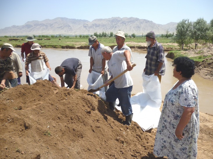 Mamlakat Abduqahorova manages irrigation canals in Tajikistan.