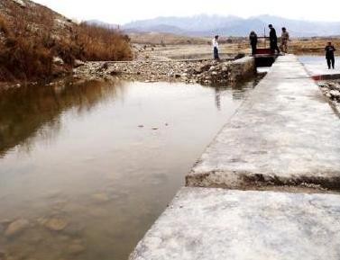 USAID worked with 2,086 villagers to reconstruct more than 20 kilometers of canals and protection walls, channeling water 