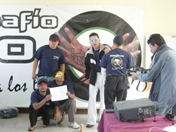 Former gang members during filming of the reality show in Guatemala City.