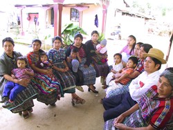 Mayan women and one husband receive family planning counseling at the health center in Chimaltenango, southern Guatemala. Men’s 