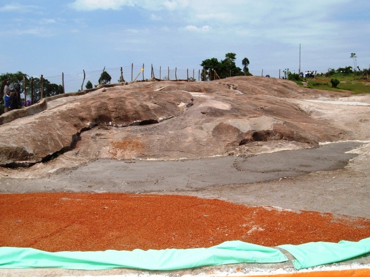 Kapsasian Rock Catchment gathers natural rain water into a 50,000 liter cement tank for the local community.