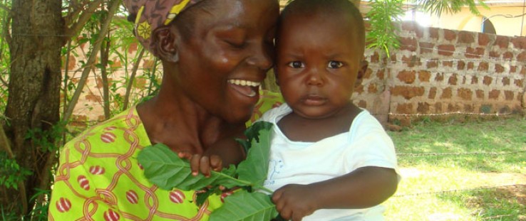 Esther Ouma with her son, Barrack.