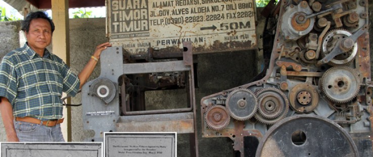 This Timor-Leste printing press—the only one in the country—was destroyed in 1999 in violence following a referendum on independ