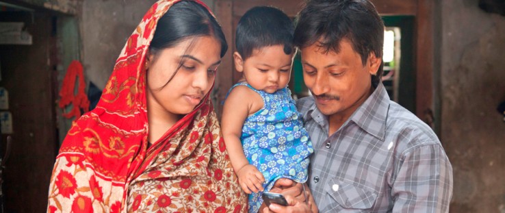 After the birth of her 8-month-old daughter Debi, Asha Rani and husband Bikash Sarker subscribed to the Aponjon mobile health me