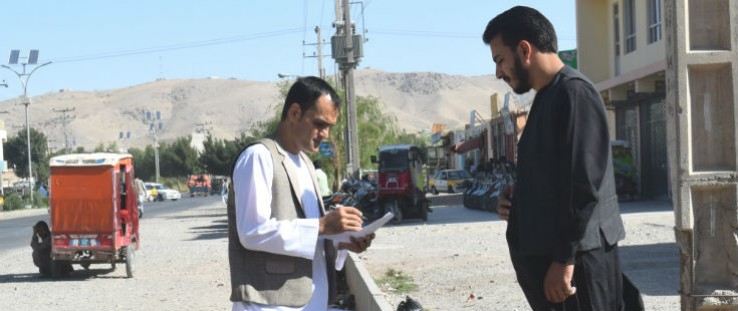 As a USAID project monitor, Sediq Ibrahimi, conducts regular site visits under Tier 1 monitoring.