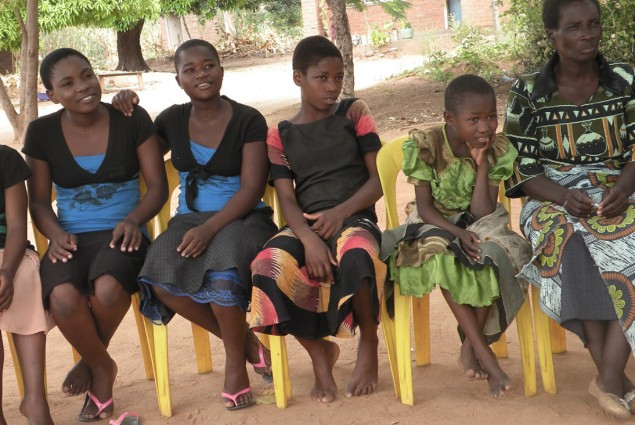 These adolescent girls are part of the Village Savings and Loan group in Mtumbwe, Malawi, a communal bank.