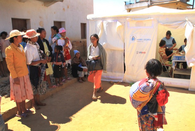 Marie Stopes' family planning mobile clinic in Andramasina