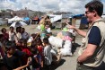 DAA Greg Beck greets the children of Typhoon Yolanda/Haiyan affected families