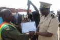 The Governor of Mopti (right) hands out Certificate to the Mayor of Wenguele