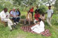 OFDA staff discussing CBAMFEW project with farmers and MoA staff in Awasa, Ethiopia