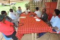 OFDA staff discussing CBAMFEW project with farmers and MoA staff in Kajiado, Kenya