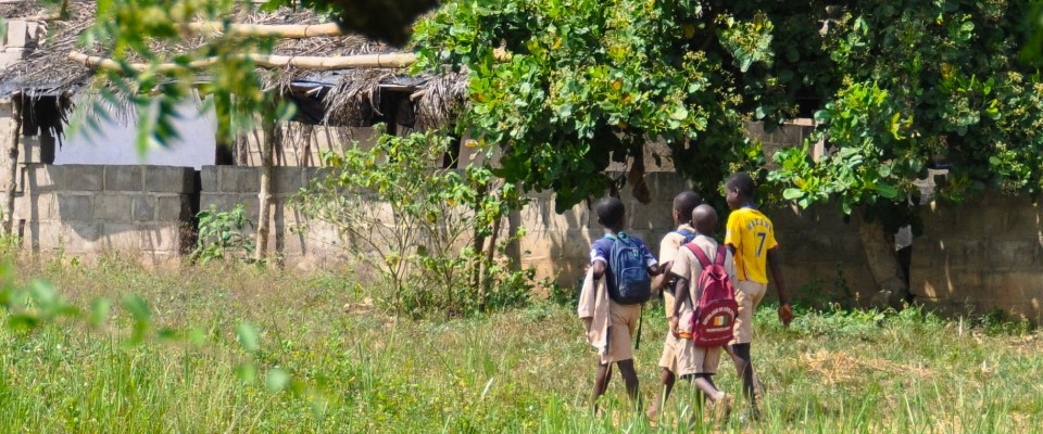 Children Walking to School in Côte d'Ivoire