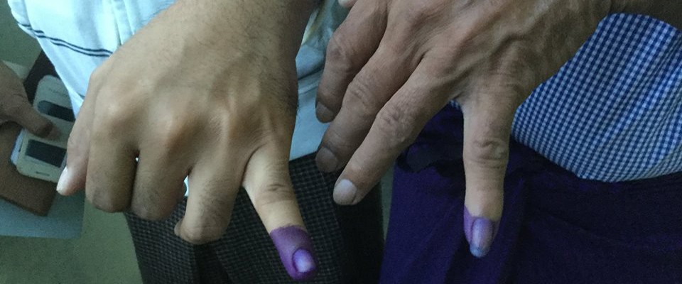 Burma - Elections Burmese Citizens Voting