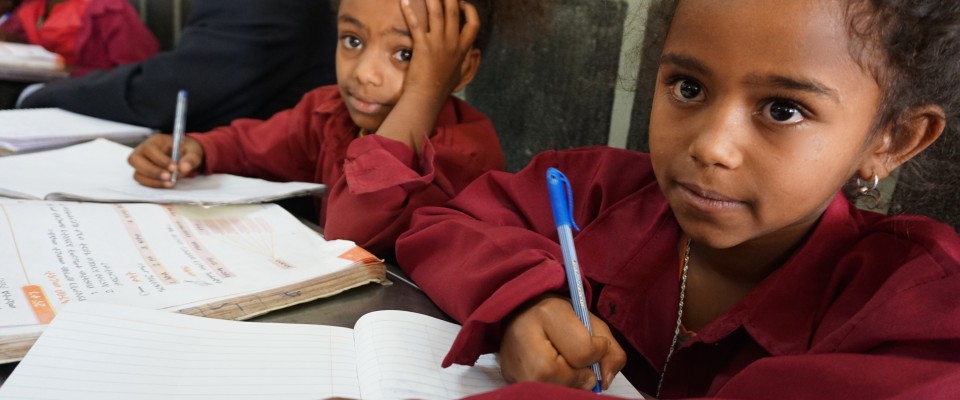 Second grade students at the Yeka Primary School in Addis Ababa are learning to read using the Amharic textbooks produced by USA