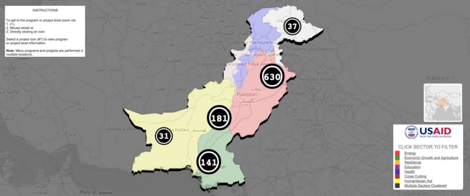 USAID Pakistan Interactive map