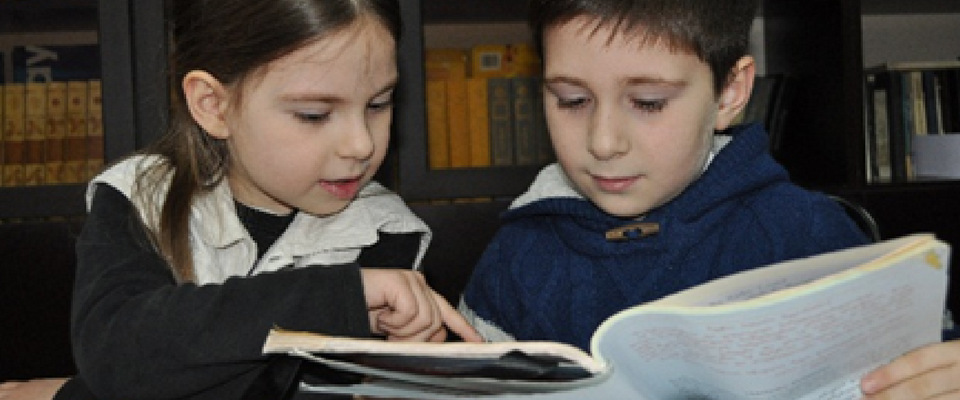 Grade 3 students at Tbilisi School #133 participate in a “Book Club”