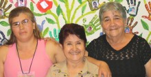 Left to right: Amanda Gallego, Teresita Gaviria and Maria Dolores Londoño
