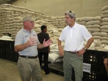 Secretary of State John Kerry visited Tacloban on December 18 where he was briefed on USAID disaster recovery efforts by Disaste