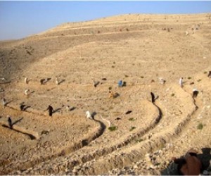 Villagers build a terracing system that will slow water runoff, improve canal conditions, and protect farms in the lower watersh