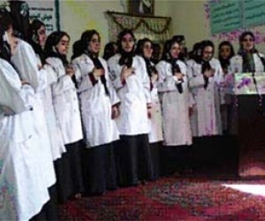 Newly graduated midwives in Badakshan Province take the Midwives Pledge.`