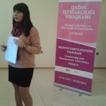 Nehayet Abbasova participates in women empowerment training.