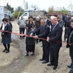 Community members in Piramsan village inaugurate new electricity lines installed with USAID support