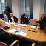 Vasilika Vjero (center), head of Albania’s General Directorate of Taxation, participates in an information exchange with counterparts in Ireland. 