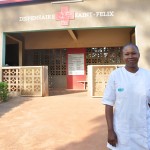 Nurse Veronique Diawara in front of Health Center in Kita, a region of Kayes, Mali.