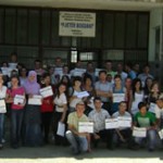 High School students in the town of Ferizaj/Urosevac show their USAID certificates after a year of extracurricular computer and 