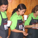 Ingrid Cornejo and fellow graduates demonstrate their skills as junior cuppers