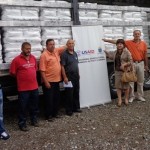 Delivery of USAID assistance (seed and feed for dairy cows) to dairy farmers of Samac.