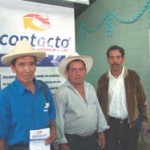 Don Feliciano Castellanos, director of La Estansa, (right) and Flaviano Cajti Alvarado (center) are Kaqchikel-speaking Mayans