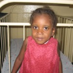 Five-year old Naomi Jean is being treated for tuberculosis.