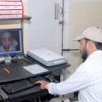 A physician at Holy Family Hospital consults with sick rural Pakistani children like Fauzia from a remote location thanks to a U