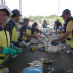 "Gancheros" outside of Asuncion separate recyclables at the sorting center located next to the landfill. 