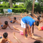 Y Nguyet's swimming class in Kom Tum province